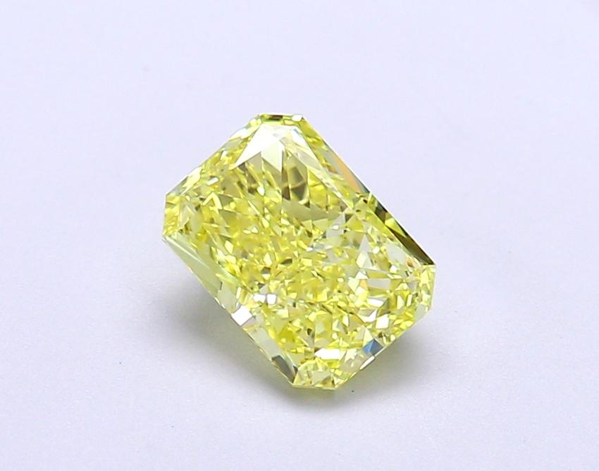 1.14 Ct. Fancy Vivid  Yellow Radiant Lab Grown Diamond