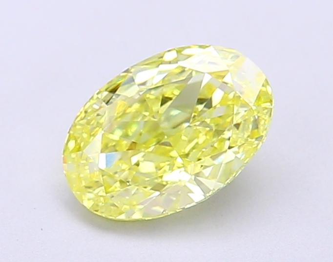 1.01 Ct. Fancy Vivid  Yellow Oval Lab Grown Diamond