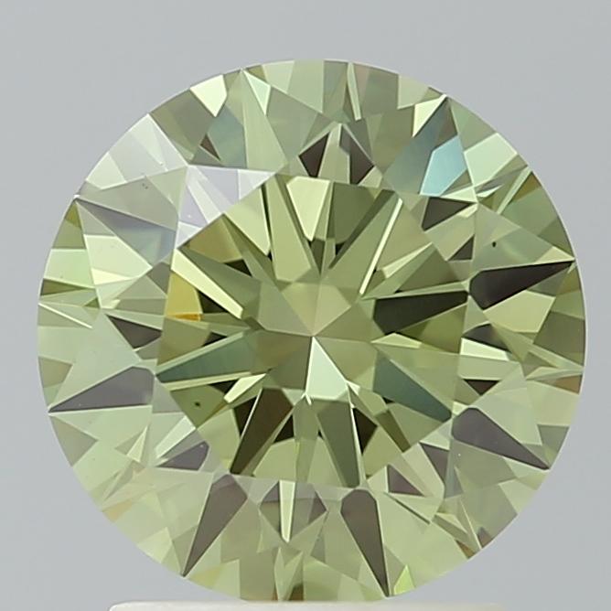 2.12 Ct. Fancy Vivid Green Round Lab Grown Diamond