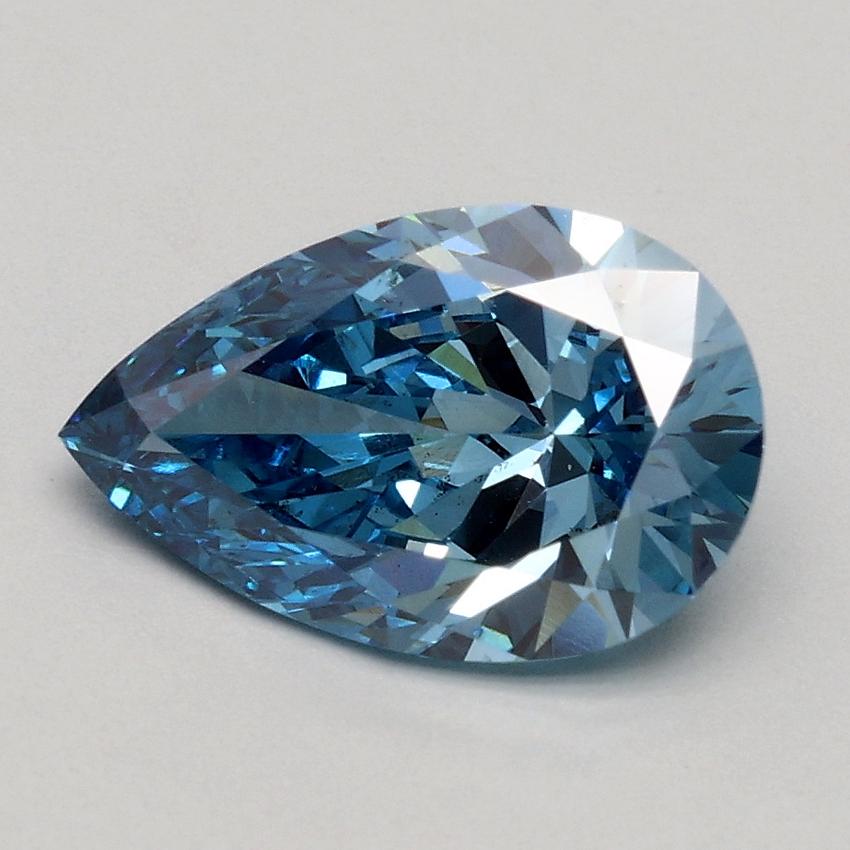 1.20 Ct. Fancy Vivid Blue Pear Lab Grown Diamond