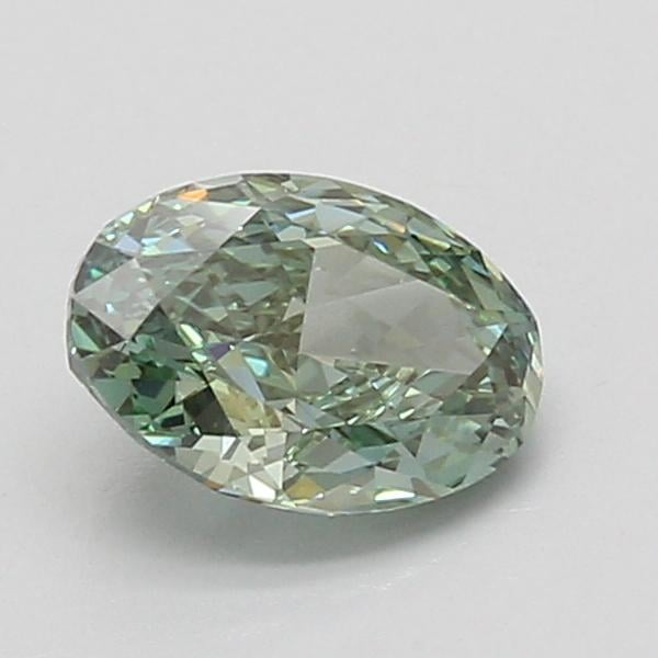 1.09 Ct. Fancy Vivid Green Oval Lab Grown Diamond