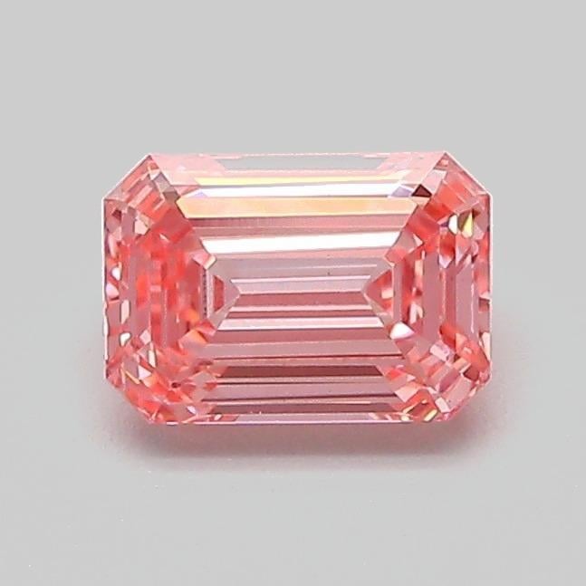 0.72 Ct. Fancy Vivid Pink Emerald Lab Grown Diamond