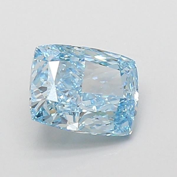 1.06 Ct. Fancy Vivid Blue Cushion Lab Grown Diamond