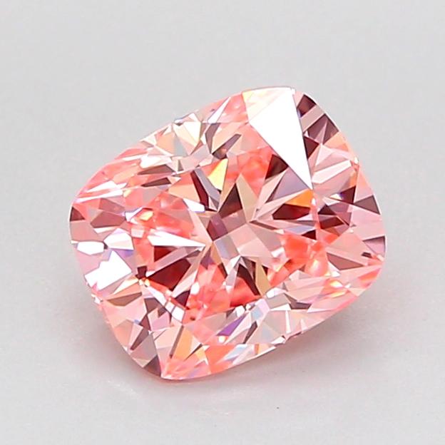 1.31 Ct. Fancy Intense Pink Cushion Lab Grown Diamond