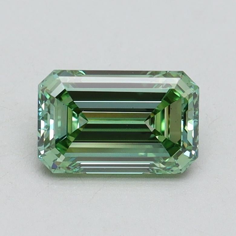1.02 Ct. Fancy Vivid Pacific Green Emerald Lab Grown Diamond