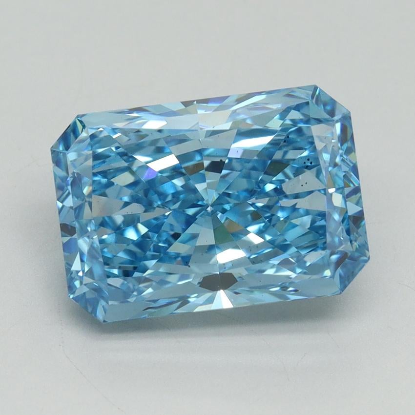 5.20 Ct. Fancy Vivid Blue Radiant Lab Grown Diamond