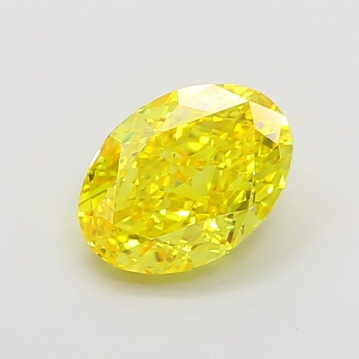 1.61 Ct. Fancy Vivid  Yellow Oval Lab Grown Diamond