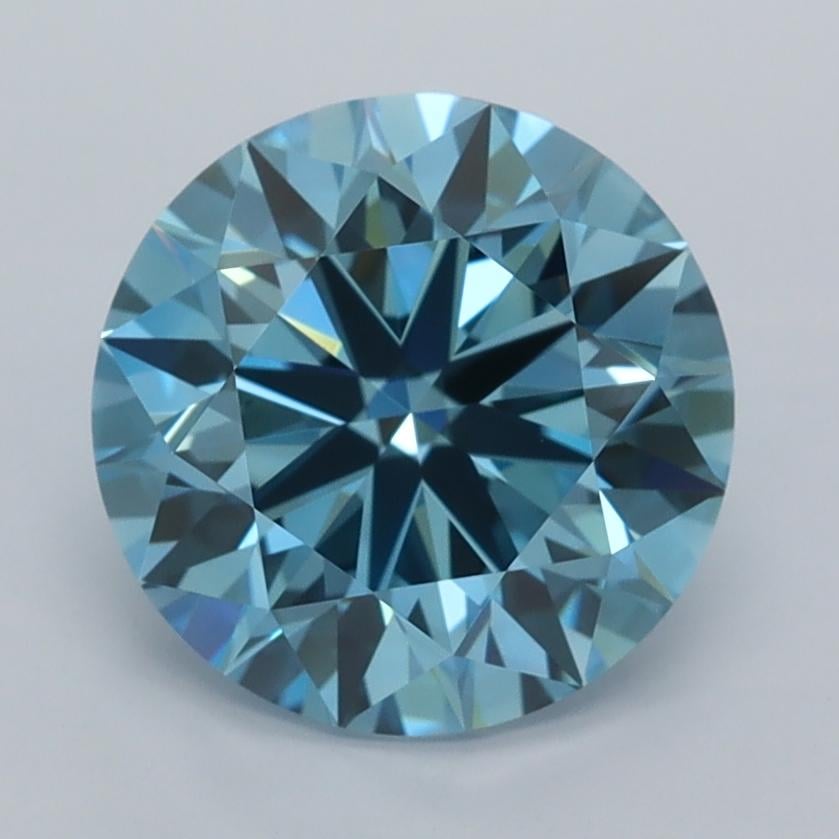 2.53 Ct. Fancy Vivid  Blue Round Lab Grown Diamond