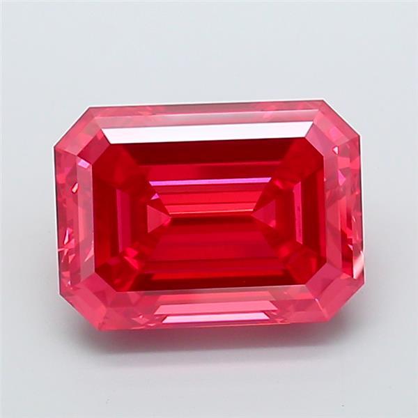 9.35 Ct. Fancy Vivid Red Emerald Lab Grown Diamond