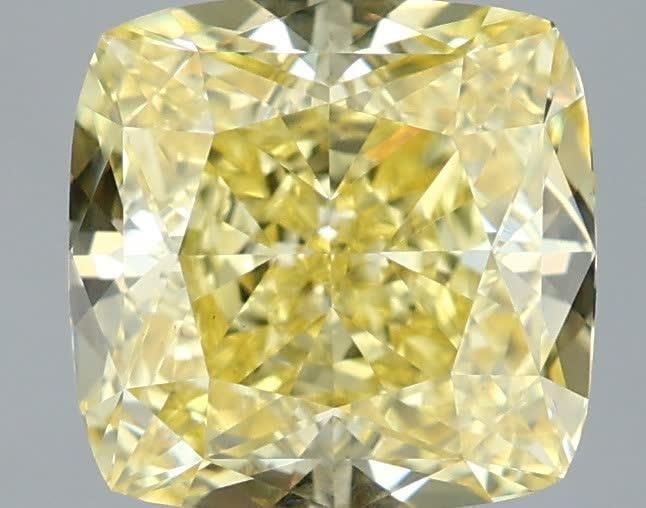 2.79 Ct. Fancy Intense Yellow Cushion Lab Grown Diamond