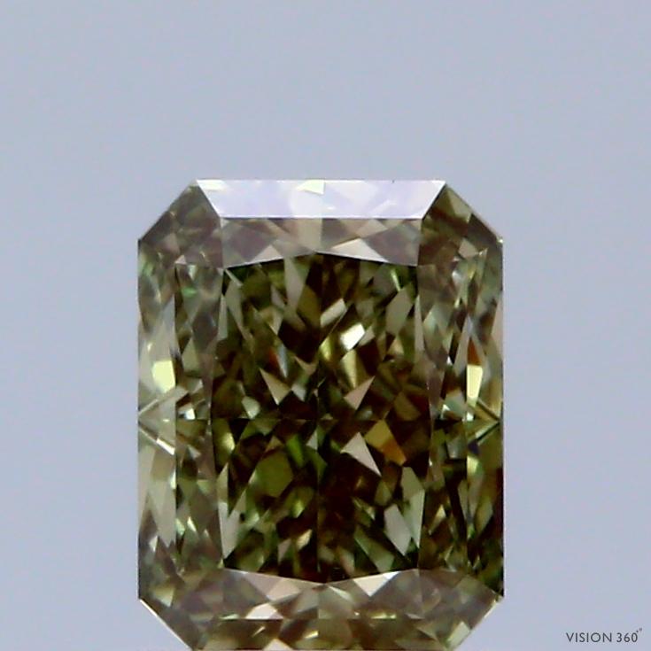 1.04 Ct. Fancy Vivid Green Radiant Lab Grown Diamond