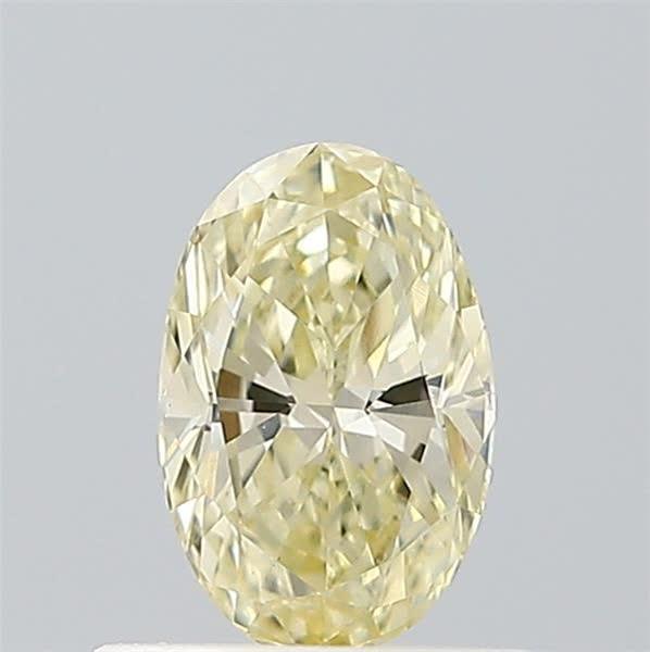 0.52 Ct. Fancy Light Yellow Oval Lab Grown Diamond