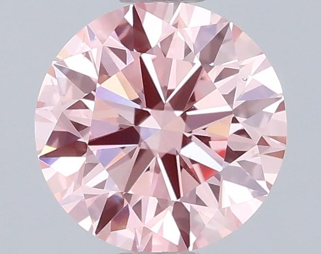0.99 Ct. Fancy Vivid Pink Round Lab Grown Diamond