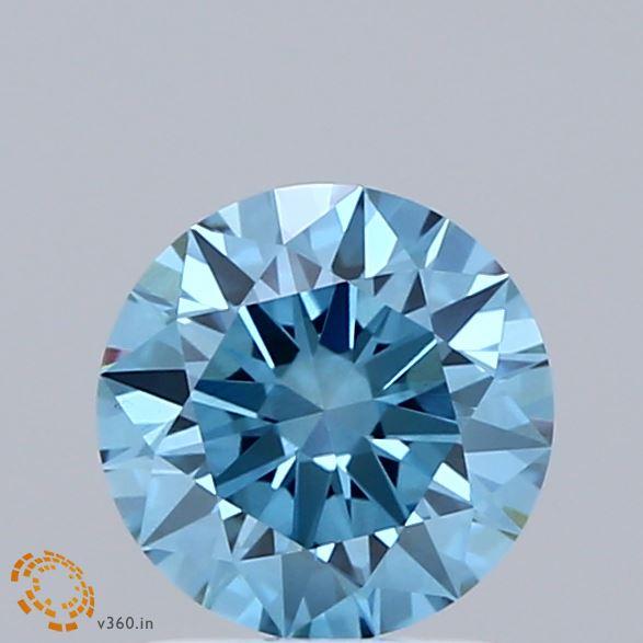 1.21 Ct. Fancy Blue Round Lab Grown Diamond