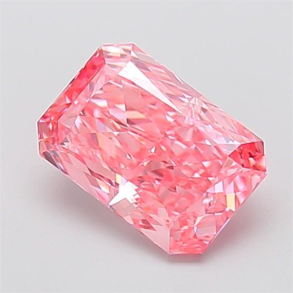 2.59 Ct. Fancy Vivid Pink Radiant Lab Grown Diamond