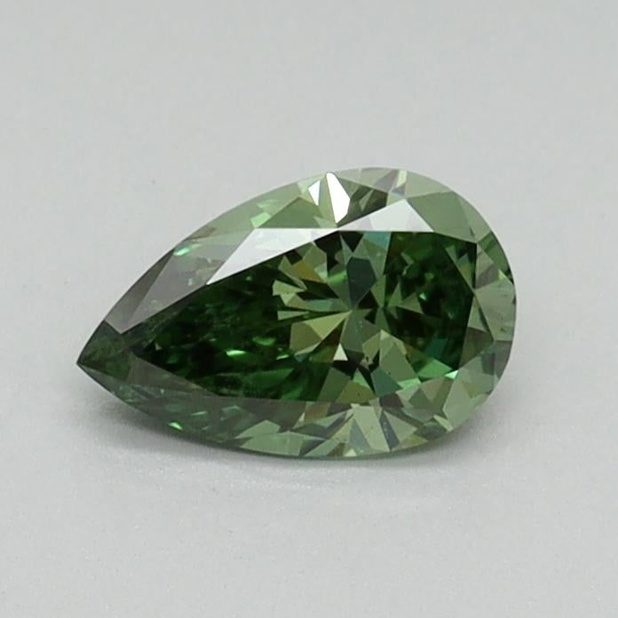 0.43 Ct. Fancy Vivid Pacific Green Pear Lab Grown Diamond