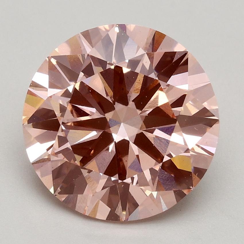 2.70 Ct. Fancy Intense Pink Round Lab Grown Diamond