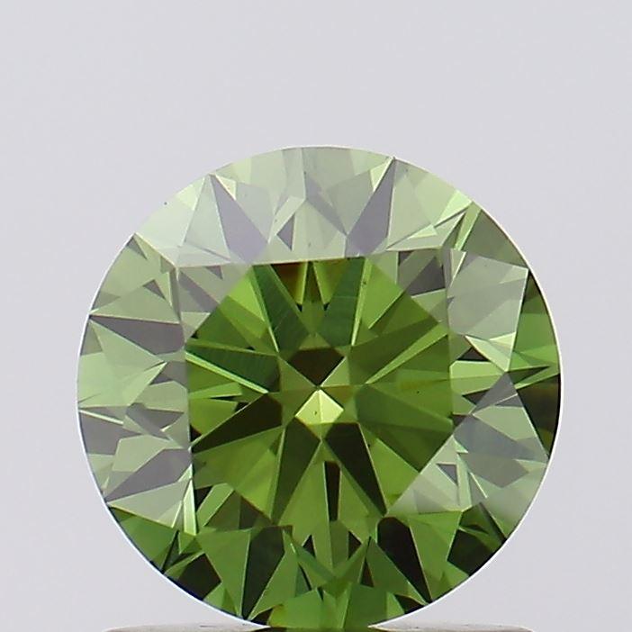 0.99 Ct. Fancy Vivid Green Round Lab Grown Diamond