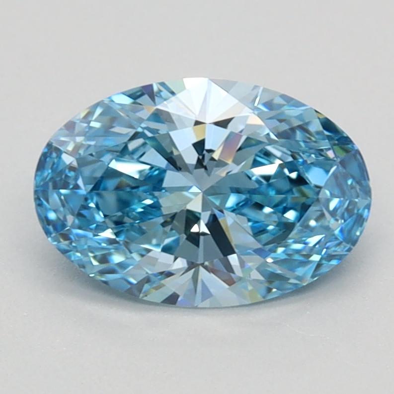 1.10 Ct. Fancy Vivid Blue Oval Lab Grown Diamond