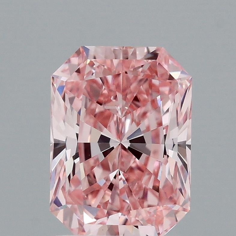2.00 Ct. Fancy Vivid Pink Radiant Lab Grown Diamond