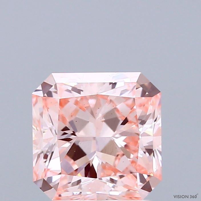 2.00 Ct. Fancy Vivid Pink Radiant Lab Grown Diamond