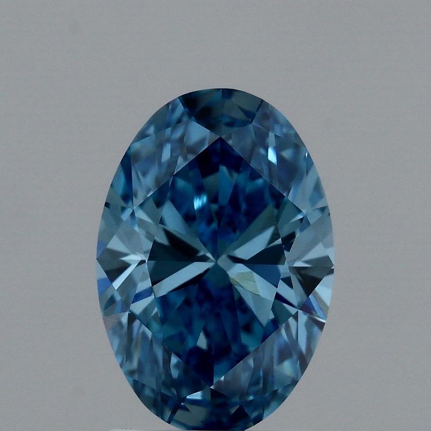 2.00 Ct. Fancy Vivid Blue Oval Lab Grown Diamond