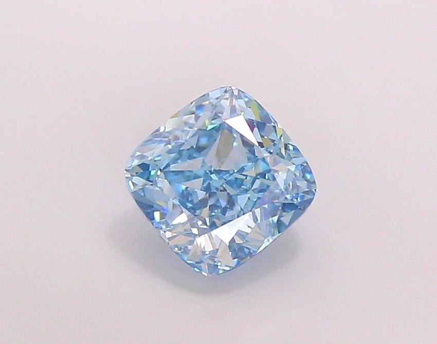2.0 Ct. Fancy Vivid Blue Cushion Lab Grown Diamond