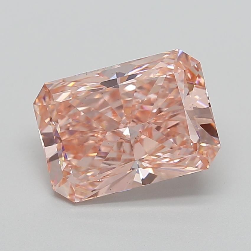 4.03 Ct. Fancy Vivid  Pink Radiant Lab Grown Diamond