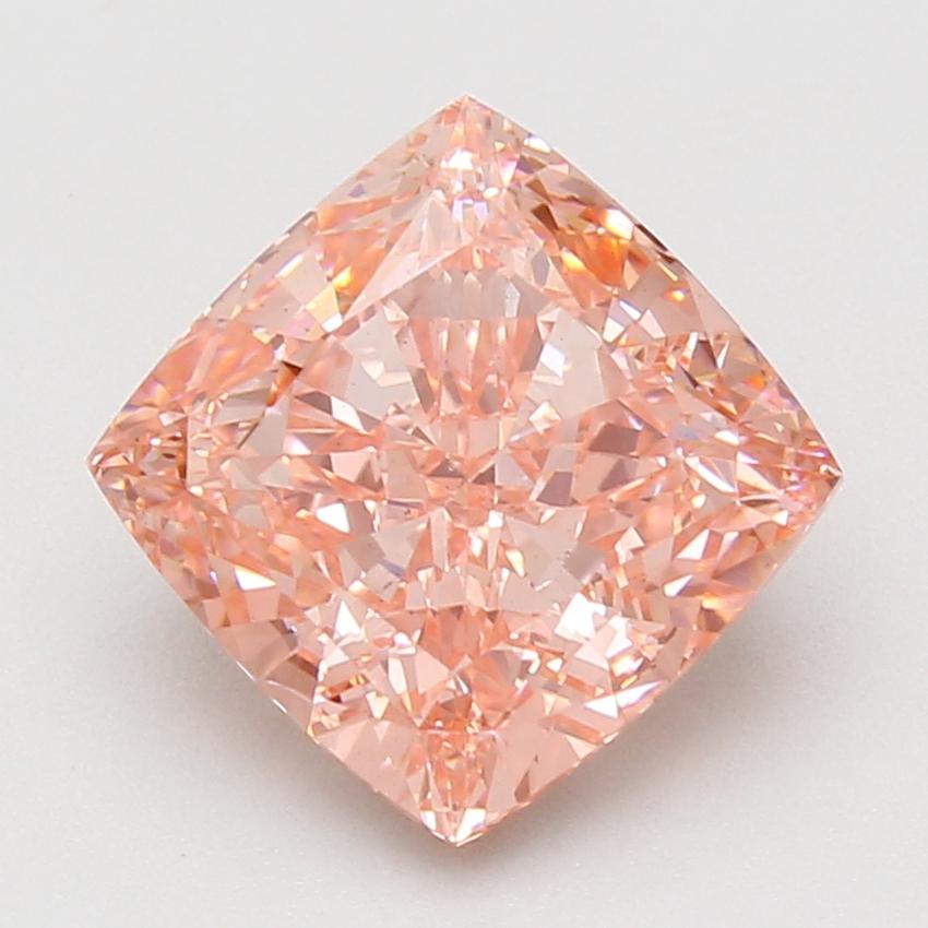5.10 Ct. Fancy Vivid Pink Cushion Lab Grown Diamond