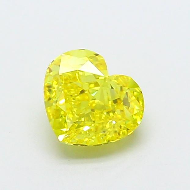 1.12 Ct. Fancy Vivid  Yellow Heart Lab Grown Diamond