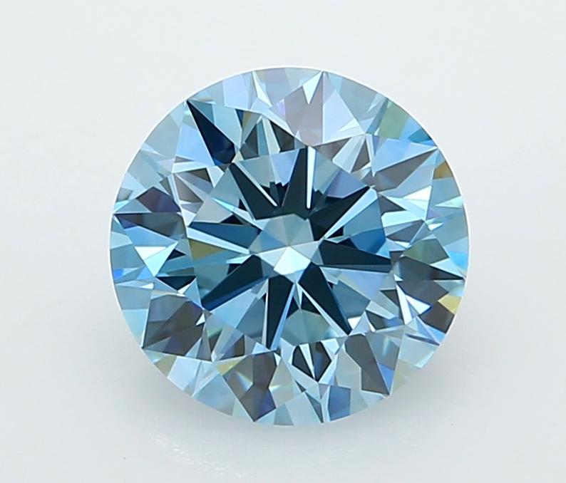 2.06 Ct. Fancy Vivid  Blue Round Lab Grown Diamond