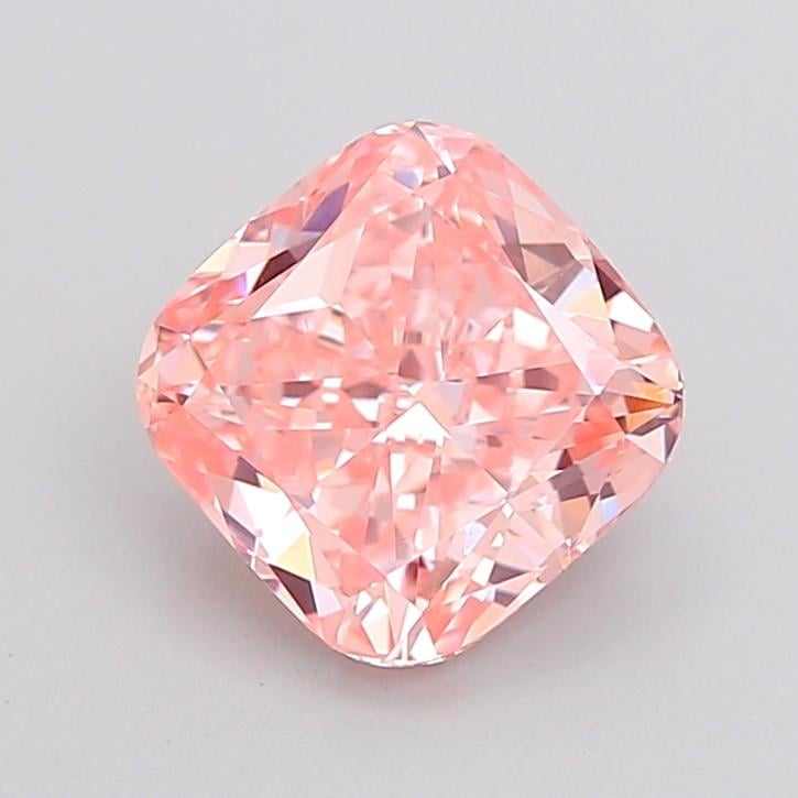 2.08 Ct. Fancy Vivid Pink Cushion Lab Grown Diamond