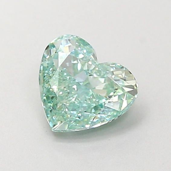 0.90 Ct. Fancy Intense  Green Heart Lab Grown Diamond