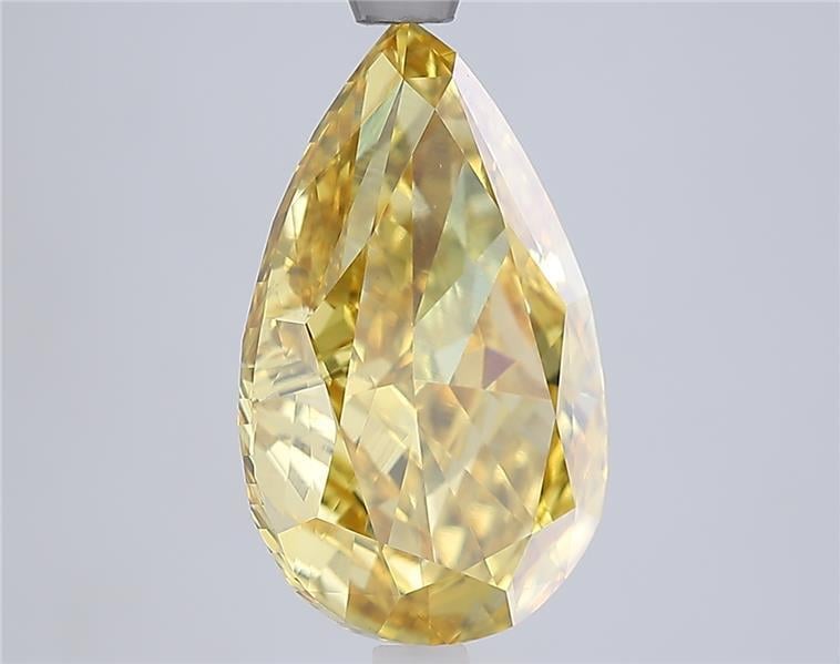 5.00 Ct. Fancy Vivid Yellow Yellow Pear Lab Grown Diamond