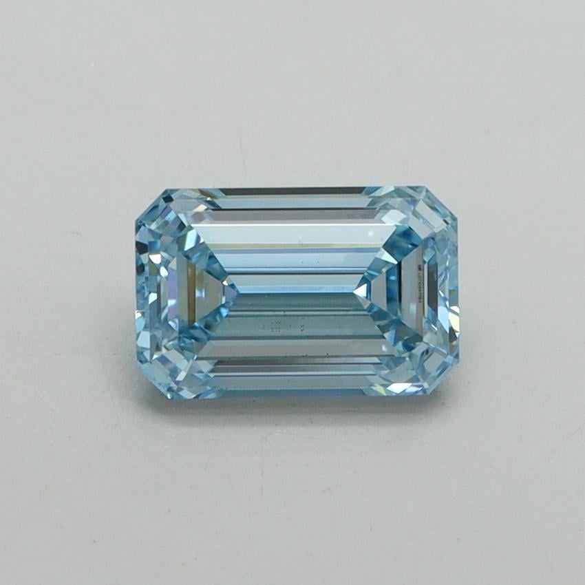 1.06 Ct. Fancy Vivid Blue Emerald Lab Grown Diamond