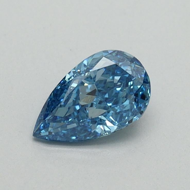 0.52 Ct. Fancy Vivid Blue Pear Lab Grown Diamond