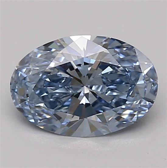 0.97 Ct. Fancy Vivid Blue Oval Lab Grown Diamond