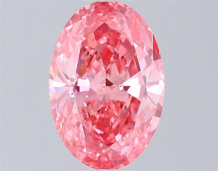 0.85 Ct. Fancy Vivid Pink Oval Lab Grown Diamond