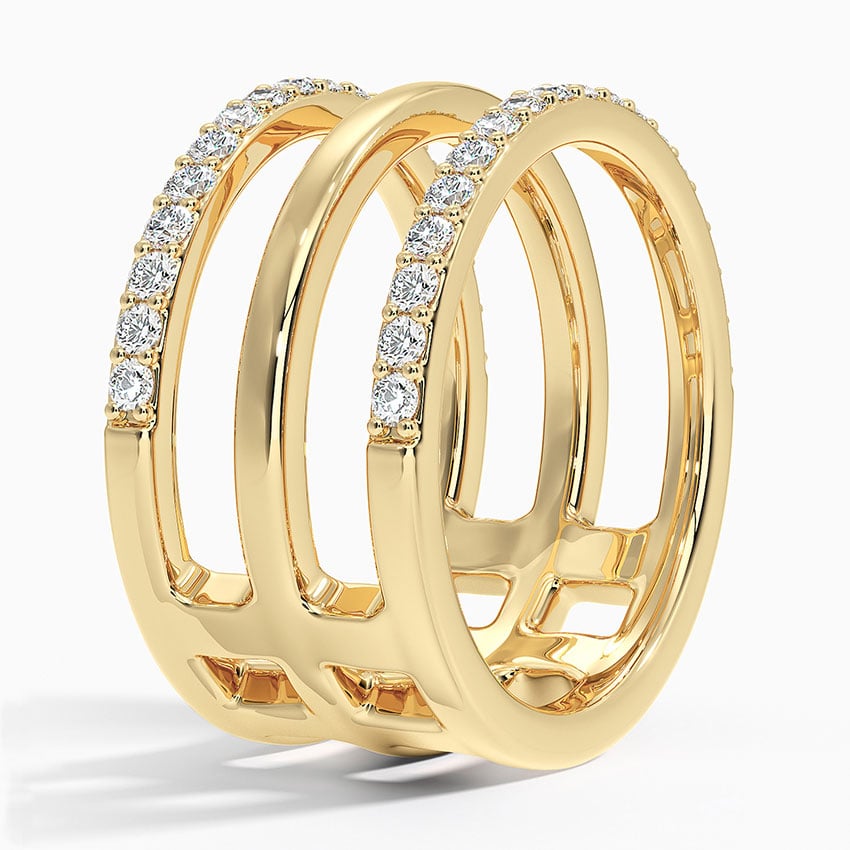 Triple Band Diamond Ring | Luxe Abierta