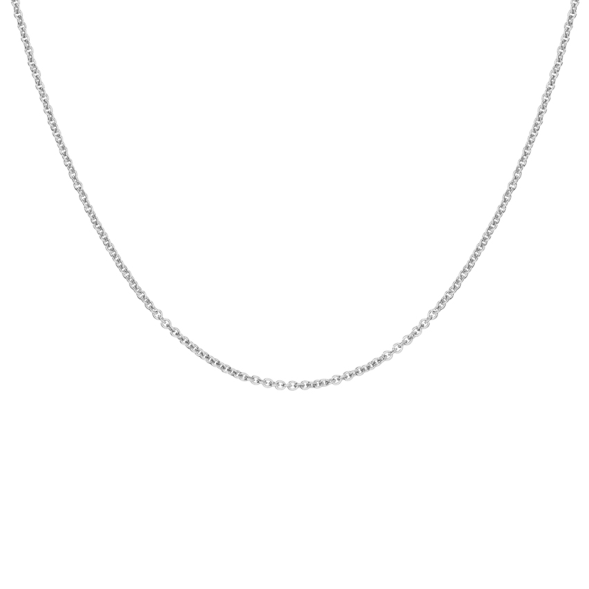 14k White Gold Cable Chain Necklace