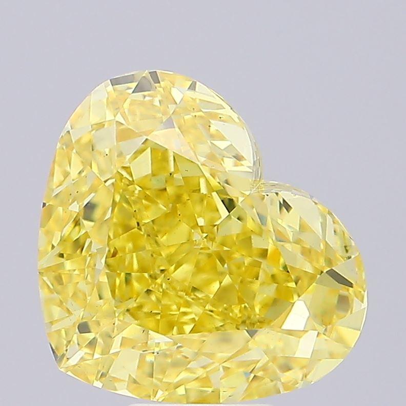 10.31 Ct. Fancy Vivid Yellow Heart Lab Grown Diamond