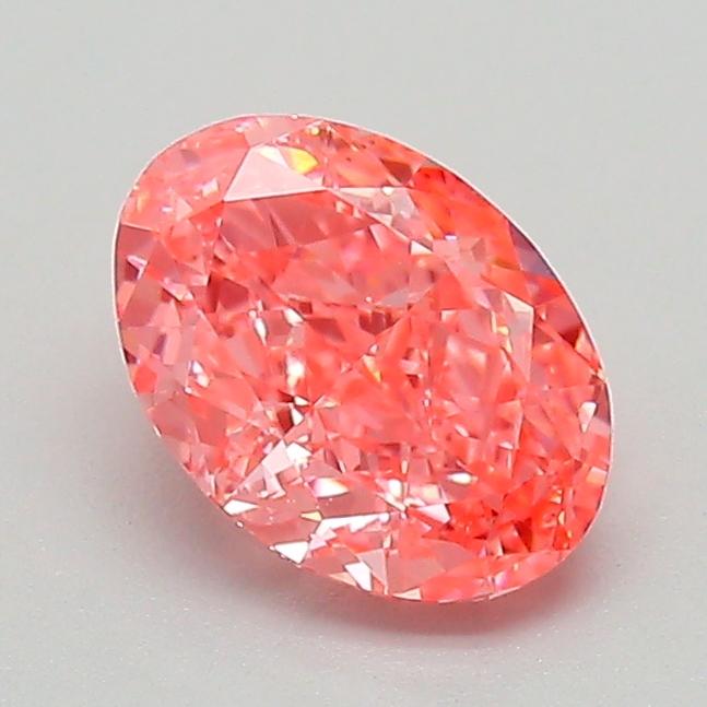 1.06 Ct. Fancy Vivid Pink Oval Lab Grown Diamond