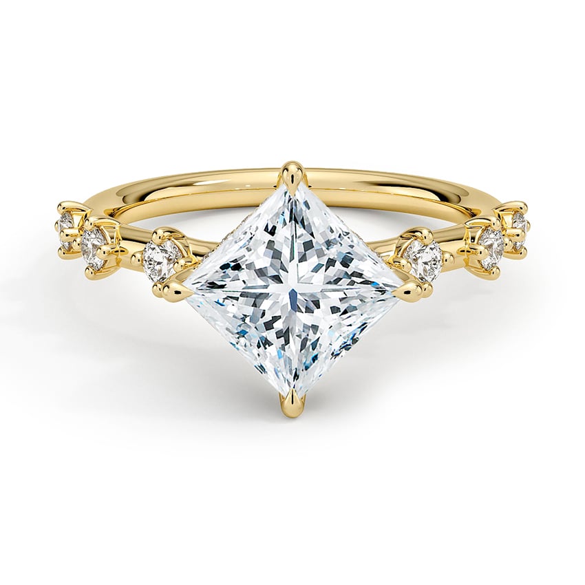 Custom North Star Spaced Diamond Ring