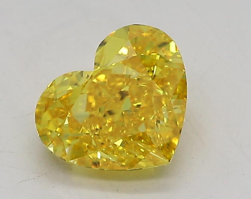 1.58 Ct. Fancy Vivid Yellow Heart Lab Grown Diamond