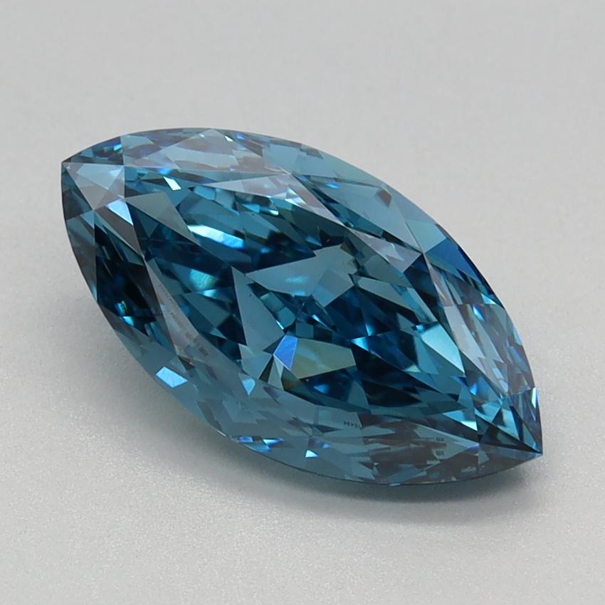 1.57 Ct. Fancy Vivid Blue Marquise Lab Grown Diamond
