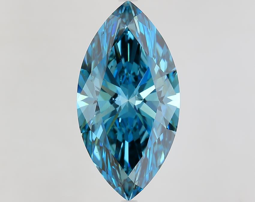 10.02 Ct. Fancy Vivid Blue Marquise Lab Grown Diamond