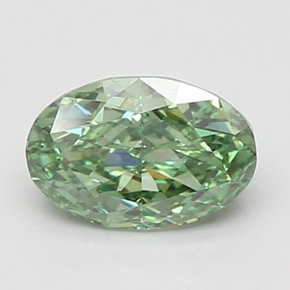 1.08 Ct. Fancy Vivid Green Oval Lab Grown Diamond