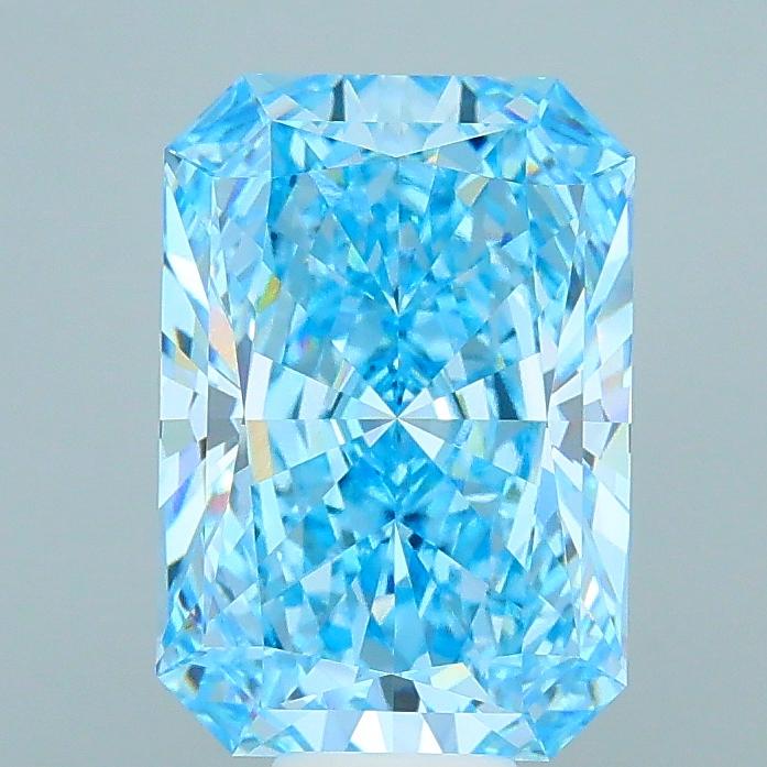 11.59 Ct. Fancy Vivid Blue Radiant Lab Grown Diamond