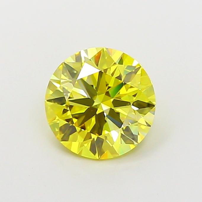 1.55 Ct. Fancy Vivid  Yellow Round Lab Grown Diamond