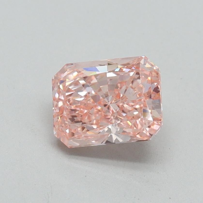 1.00 Ct. Fancy Vivid Pink Radiant Lab Grown Diamond